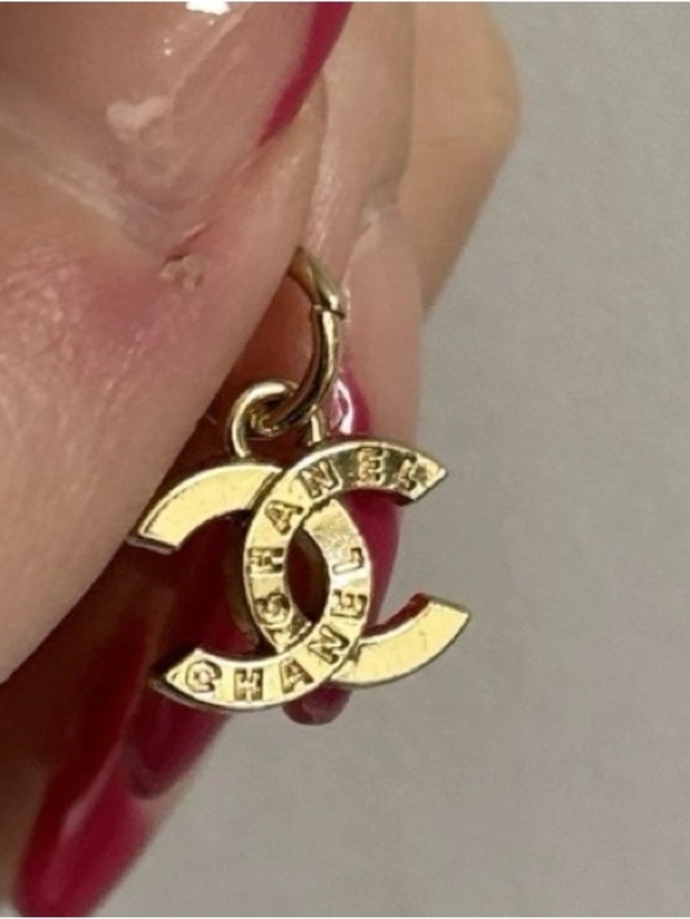 Gold-Tone CC Logo Charm - Gold